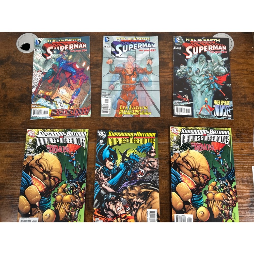 DC Comics Superman Batman Comic Lot Vampires Werewolves 5 6 New‎ 52 14 15 17